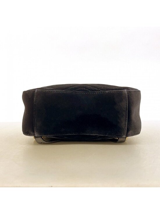 Gucci Backpack GG Marmont Velvet Black Gold main image 6